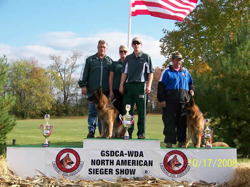 Uran wins at 2008 North American Sieger Show Veteran's.